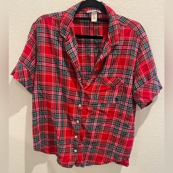 Victoria’s Secret Plaid Top - Picture 1 of 2